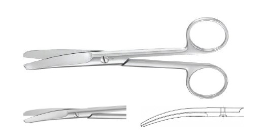 ХІРУРГ. НОЖИЦІ ВИГНУТІ Т/Т 145MM